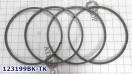 Комплект (4шт.) компрессионных тефлоновых колец 0B5 / DL501 (диаметром 123199BK-TK (SEALING RINGS)