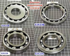 Комплект (4 шт) подшипников конусов,  JF015E, состоит из 325228-EM + 3 (Комплекты подшипников)