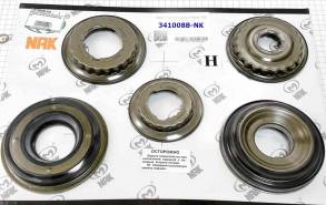 Комплект (6шт.) обрезиненных поршней U250E piston and retainer kit 200 (PISTONS AND RETAINERS)