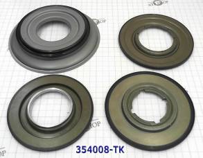 Комплект из 4-х обрезиненных поршней, TF-80SC / 81SC(AF21, AF40) 2005- (PISTONS AND RETAINERS)