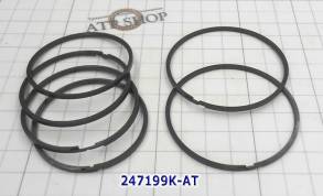 Комплект (6 шт) компрессионных тефлоновых колец 4F27E / FN4AEL, 3D-зам (SEALING RINGS) 133600