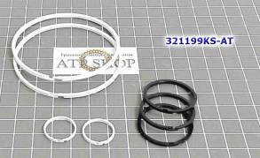 Комплект (7 шт) компрессионных тефлоновых колец JF011E (CVT) без больш (SEALING RINGS)