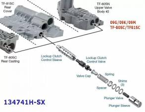 Клапан контроля блокировки гидротрансформатора (ремонтный) 09G / 09K / (CONVERTER PARTS)