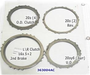 Комплект Стальных дисков R4A51 / V4A51 (Сталь 2nd brake 3,9 мм) (STEEL MODULES) STMMITSU12, 124753