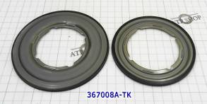 Комплект обрезиненных поршней A6MF1 / F2 / 6F24 (SsangYong) (2 ретейне (PISTONS AND RETAINERS)