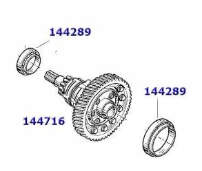 Комплект из 2-х подшипников дифференциала с наружными диаметрами 116мм (WASHERS) 3125.36