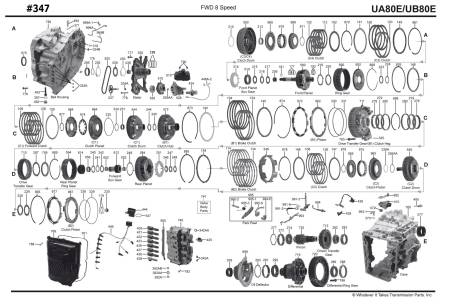 акпп UA80E\F-AWF8G45,  UB80E\F-AWF8G30, AQ300/09S 