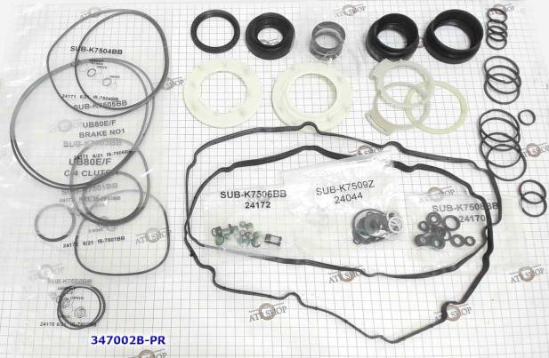 Комплект прокладок и сальников AWF8G30 / UB80E 8-speed с вошерами 2017 347002B-PR (OVERHAUL KITS) 04351-33580, 04351-421...