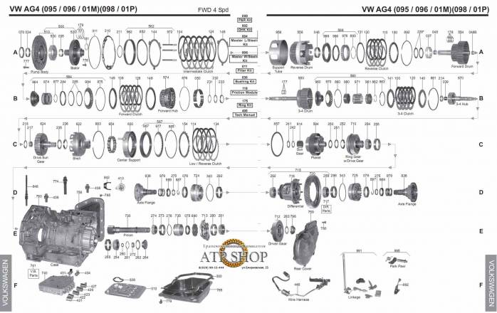 акпп AD8, AD4 ESPACE SAFRANE