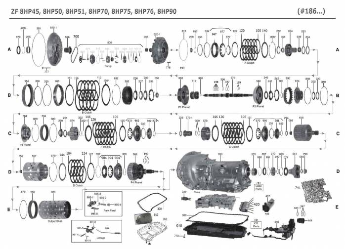 акпп 8HP45 \ 8HP50 \ 8HP70, 8HP75 \8HP90 X3 CHEROKEE GRAND CHEROKEE WRANGLER X6...