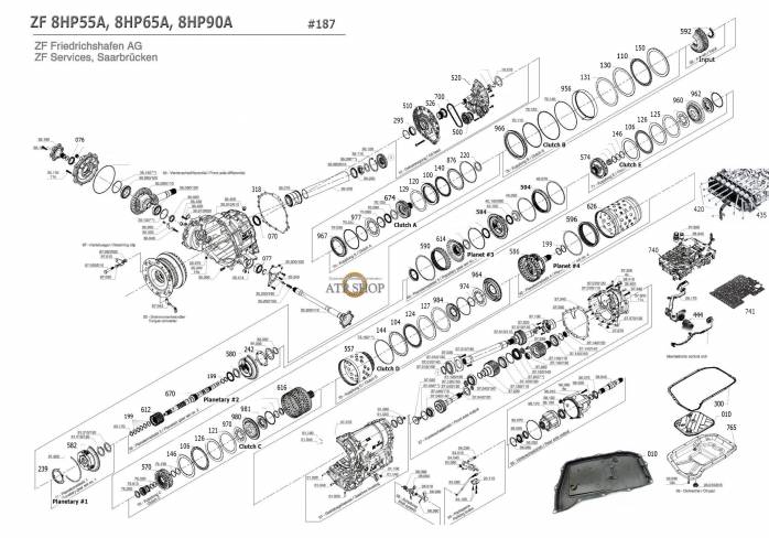 акпп 8HP55A, 8HP65A A8 Q5 A4 A5 A6 A7 Q7 Q8 CAYENNE MACAN BENTAYGA