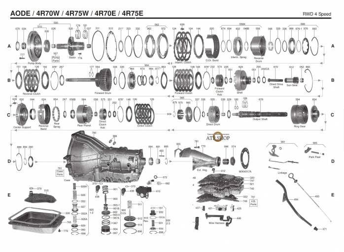 акпп AODE /4R70W MUSTANG