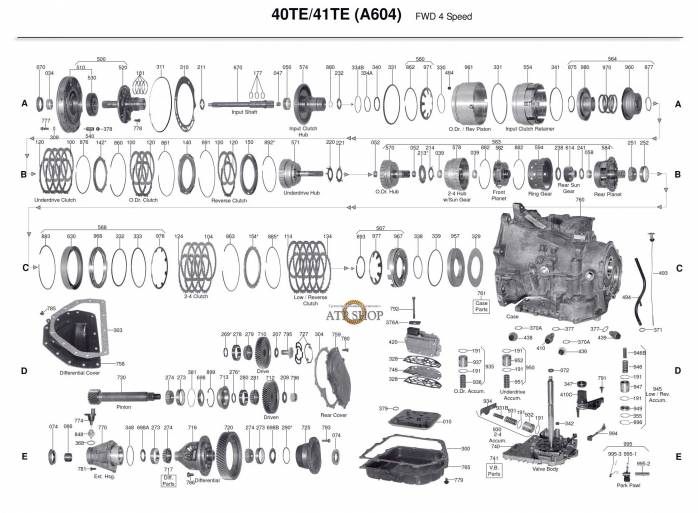 акпп A604 / A606 / 42RLE / 42LE / 40TE / 41TE / 41AE CIRRUS FIFTH AVENUE LEBARON...