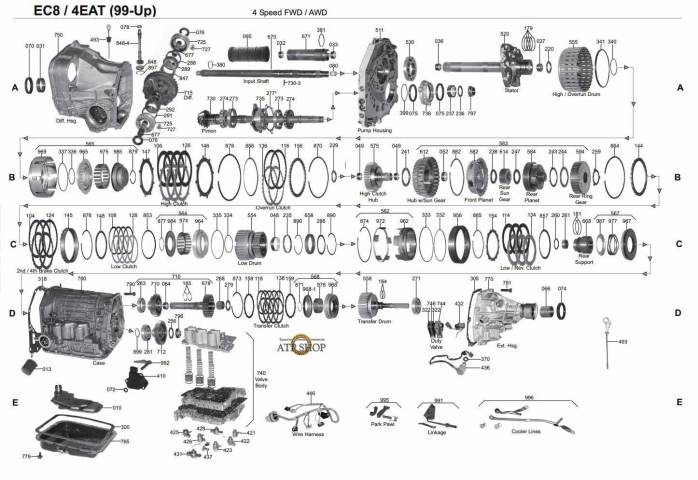 акпп 4EAT Subaru (99-UP) BAJA DEX DIAS EXIGA FORESTER IMPREZA/WRX LEGACY OUTBACK...