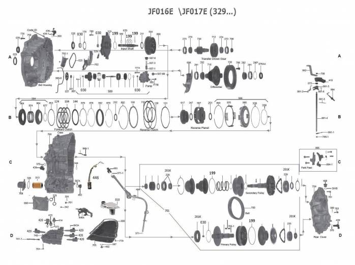 акпп JF017E\ JF016E MURANO PATHFINDER TEANA QX60 \JX60 X-TRAIL ALTIMA ELGRAND Ju...