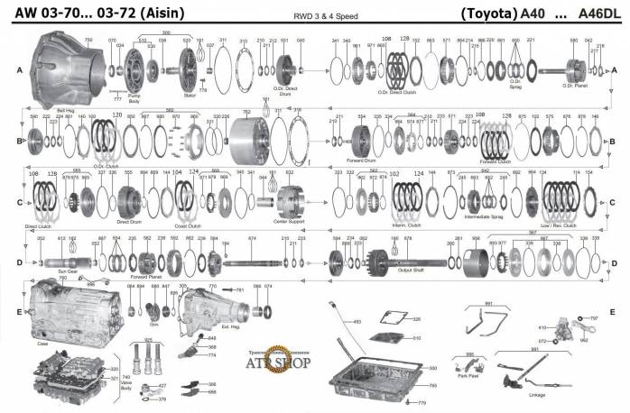 акпп A42DL/A44DL/A45DL CHASER CRESTA LITEACE TRUCK