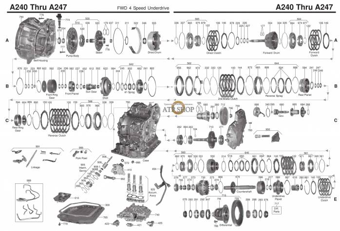 акпп A240E/L/ A241E/H/ A243L/ A244/ MS7 CELICA GT