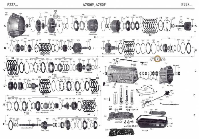 акпп A750F\E 4 RUNNER LAND CRUISER SEQUOIA TACOMA 4WD GX470 LX470 GRAND VITARA L...
