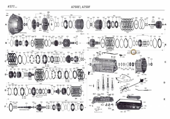 акпп A750F\E 4 RUNNER LAND CRUISER SEQUOIA TACOMA 4WD GX470 LX470 GRAND VITARA L...