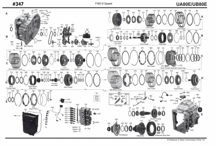акпп UA80E\F-AWF8G45,  UB80E\F-AWF8G30, AQ300/09S 