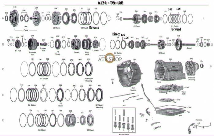 акпп A172, A174\TW-40 