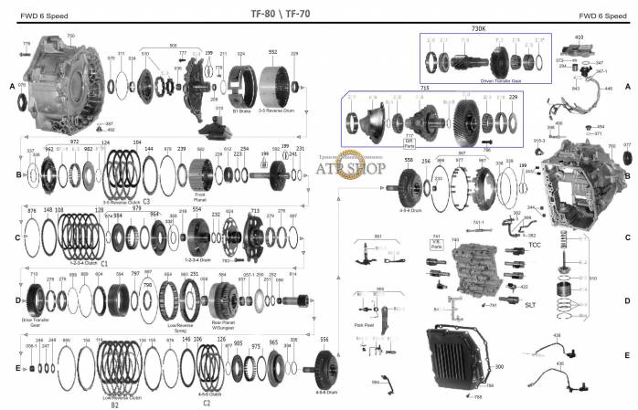 акпп TF-70\ TF-72 DS4 BERLINGO C3 C3 AIRCROSS C3 CACTUS C3/C3 PICASSO C3-XR C4 C...