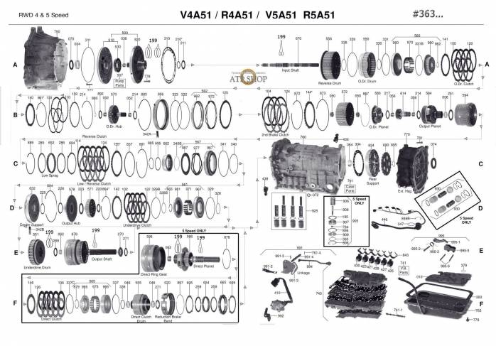 акпп V4A51/ R4A51, V5A51/ R5A51 CHALLENGER MONTERO PAJERO/PAJERO SPORT PAJERO WA...