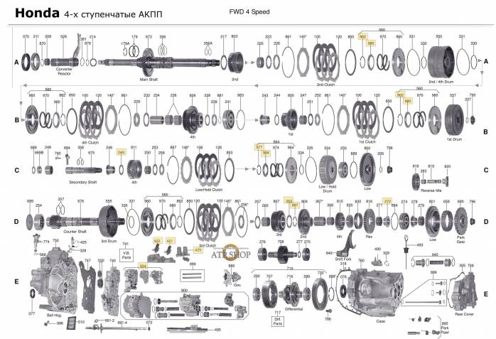 акпп 4sp M5DA, M5HA RL