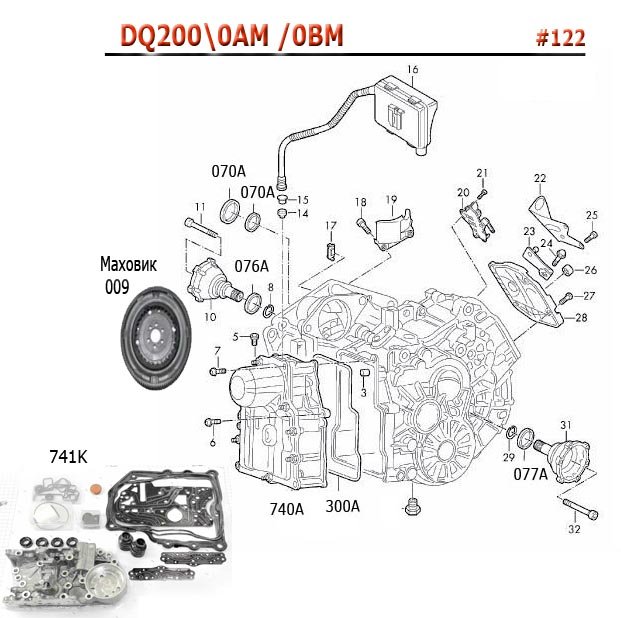 акпп DQ200 / 0AM CADDY VAN TOURAN OCTAVIA FABIA POLO CC KAROQ RAPID ROOMSTER SUP...