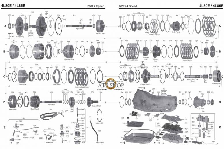 акпп 3L80-4L80E, 4L85 PICK-UP 1500-2500 VAN FULL SIZE 2500 VAN FULL SIZE 3500 TA...