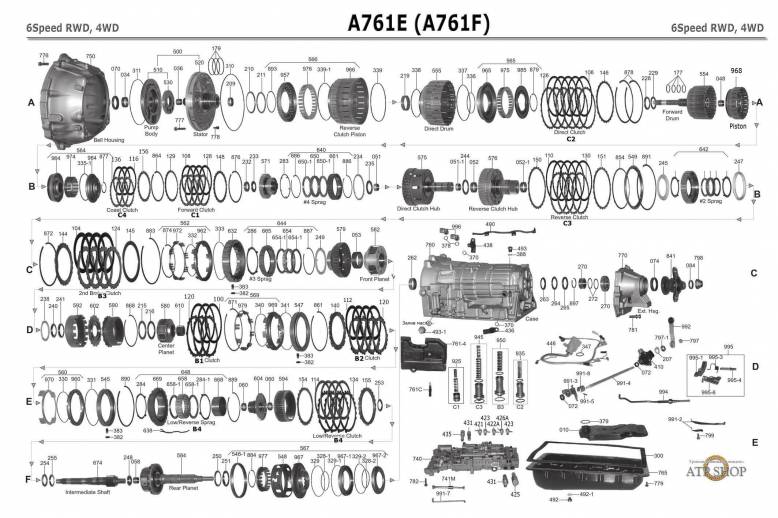 акпп A760E - A750E FJ CRUISER FORTUNER HILUX SW4 MARK X TUNDRA GS300 IS250 SEQUO...