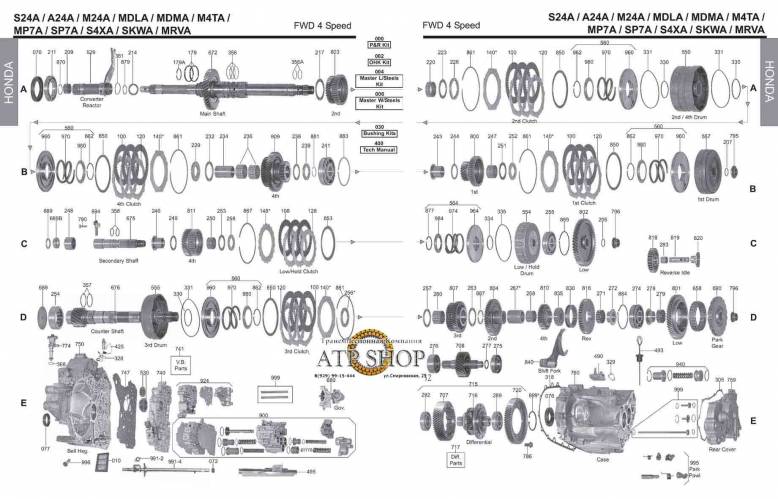 акпп 4sp Honda 