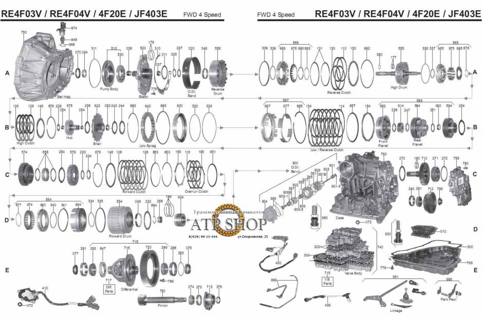 акпп RE4F03A/V G20