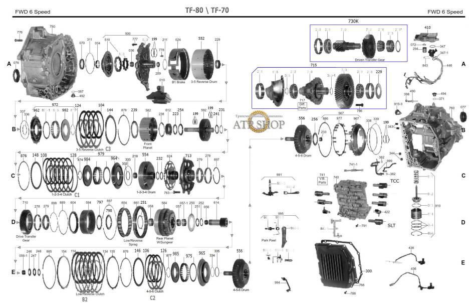 акпп TF-70\ TF-72 \TF73-SC DS4 BERLINGO C3 C3 AIRCROSS C3 CACTUS C3/C3 PICASSO C...